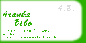 aranka bibo business card